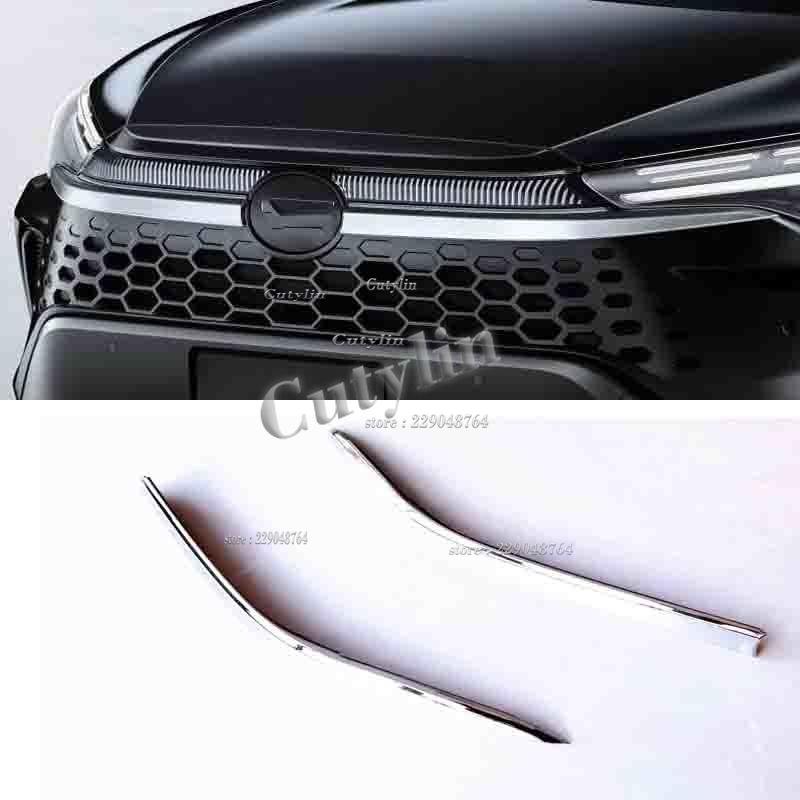For Toyota Corolla Cross 2025 2026 Stainless Steel Car Styling Front Upper Grille Decoration Trim Cover Strip Car Accessories
