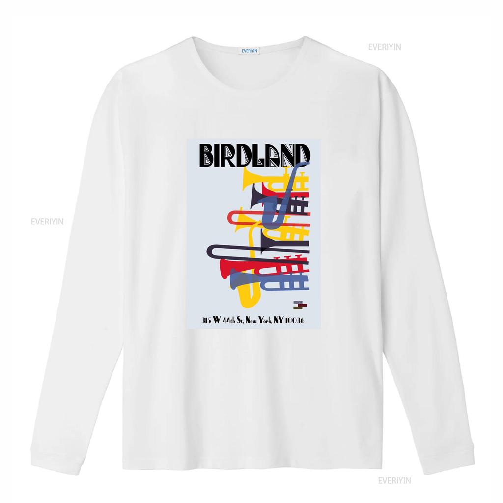Birdland 1949 Poster Theater Bird Cotton T Shirt Jazz Music Live Coltrane Design New York Inspired Retro Style vintage Washed