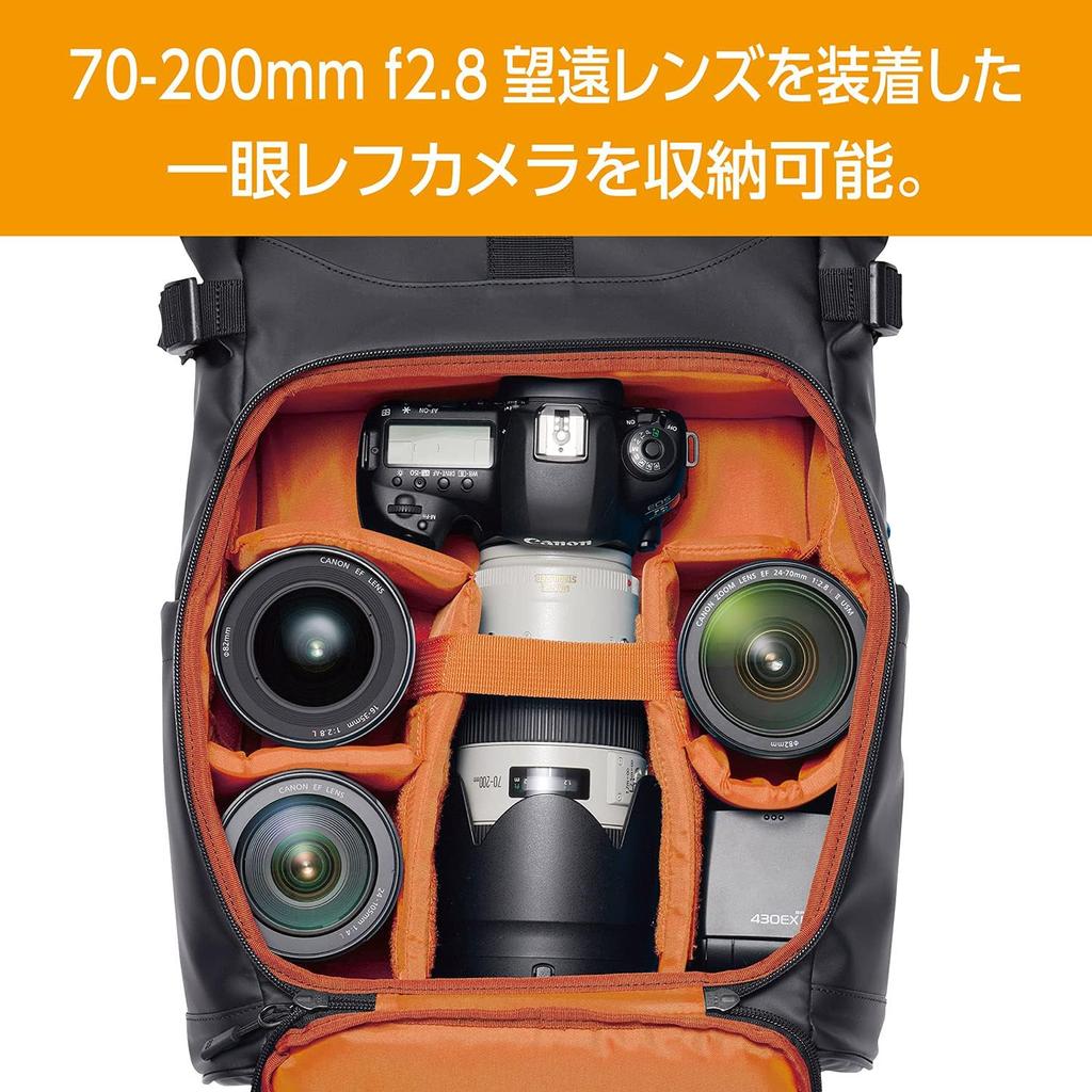 HAKUBA Сумка для камеры Plus Shell Resist 02 Рюкзак M AZ Pure Black AMZSPRS02BPMBK Рюкзак для камеры Рюкзак с верхней и нижней 2 воздушными камерами из ПВХ