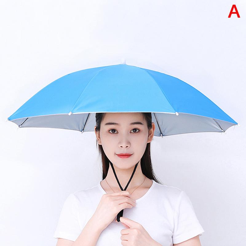 Fishingumbrella Hat Folding Umbrella Cap Camping Fishing Hiking Festival Outdoor