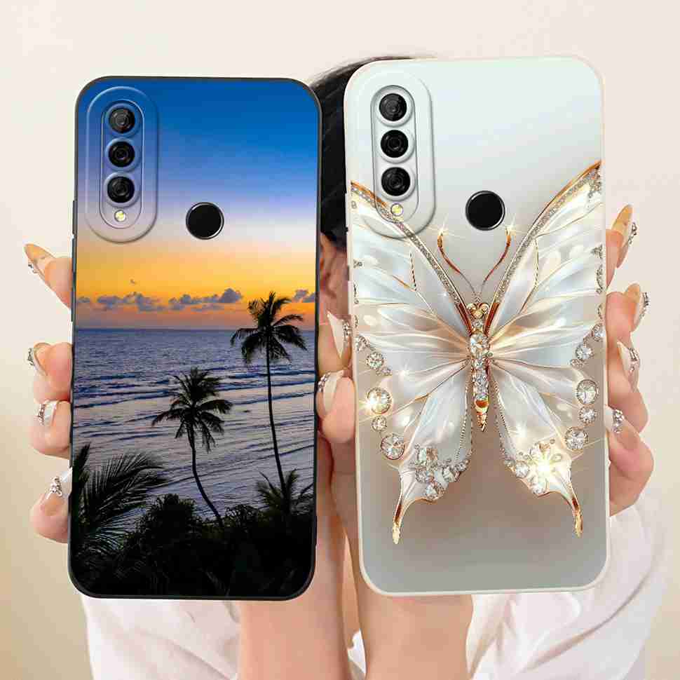 Cute Cartoon Cover For Huawei P30 lite Case 6.15" P30lite Soft Silicone Phone Case For Huawei Nova 4e Nova4e Matte Back Cover
