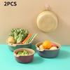 2 шт. Высококачественная двухслойная корзина для мытья овощей, корзина для стекания воды, портативная кухонная пластиковая полая многоцелевая дренажная корзина