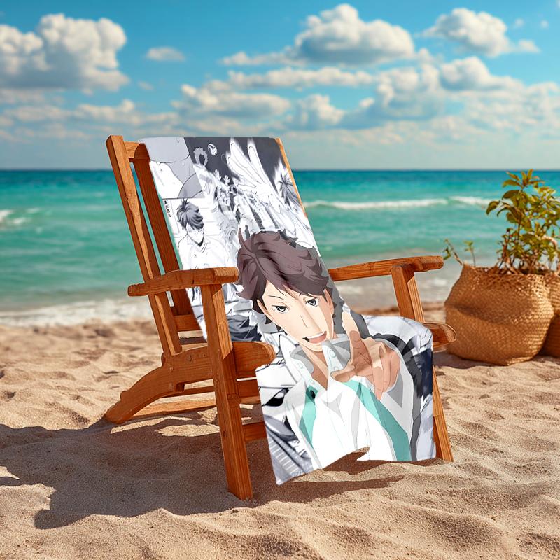 1pc Oikawa Tooru2 Beach Towel, Comfortable and Thick, and Swimming/Bath/Picnic/Camping Towel, Suitable for Seaside Beaches
