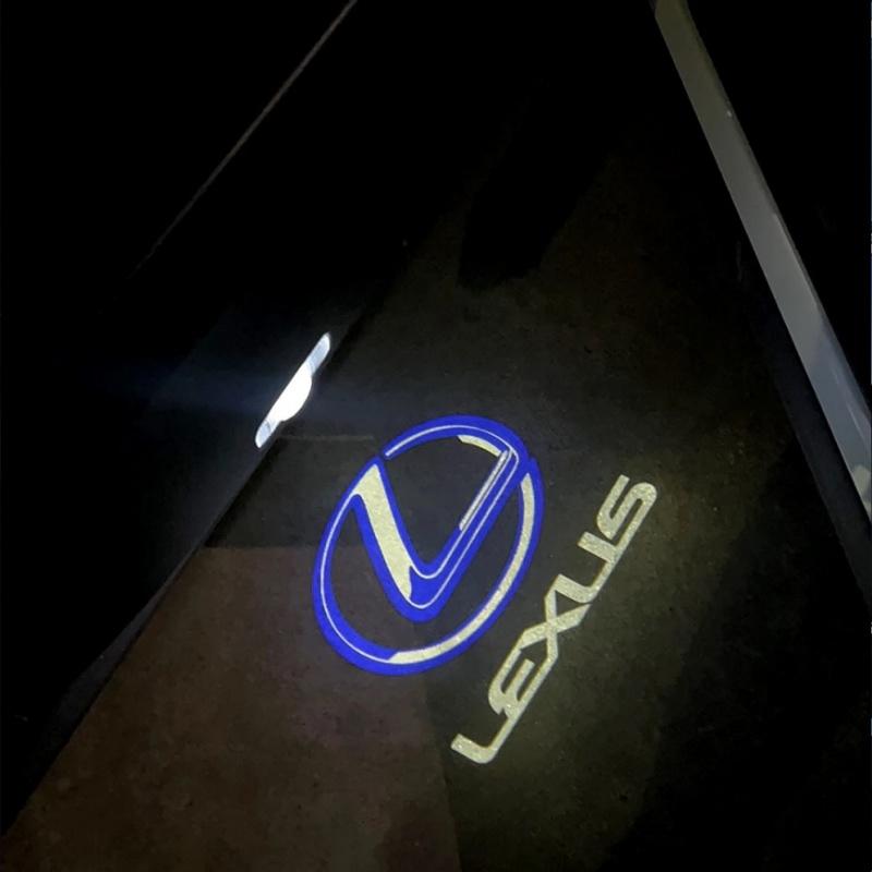 HFHT9 New upgrade Laser Decor Lamp Glass Projection Car Accessories HD LED For Lexus RX GX LS LX IS GS RC UX Series ES200 ES250 ES260