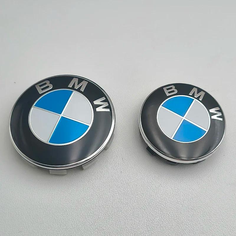 BMW 3D Emblem Center Caps Set of 4 Snap-on ABS Plastic Hub Covers 56mm/68mm for BMW SUV Sedan Auto Accessories