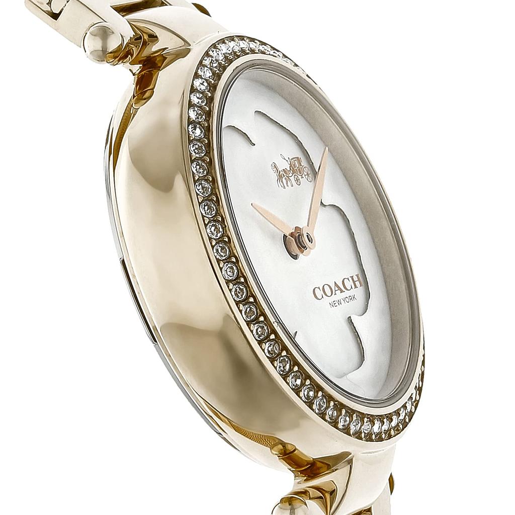 Watch PARK White Pearl Dial Quartz Daily Waterproof Mineral Glass 25mm 14503512 Gold [Coach] Women's [Item]