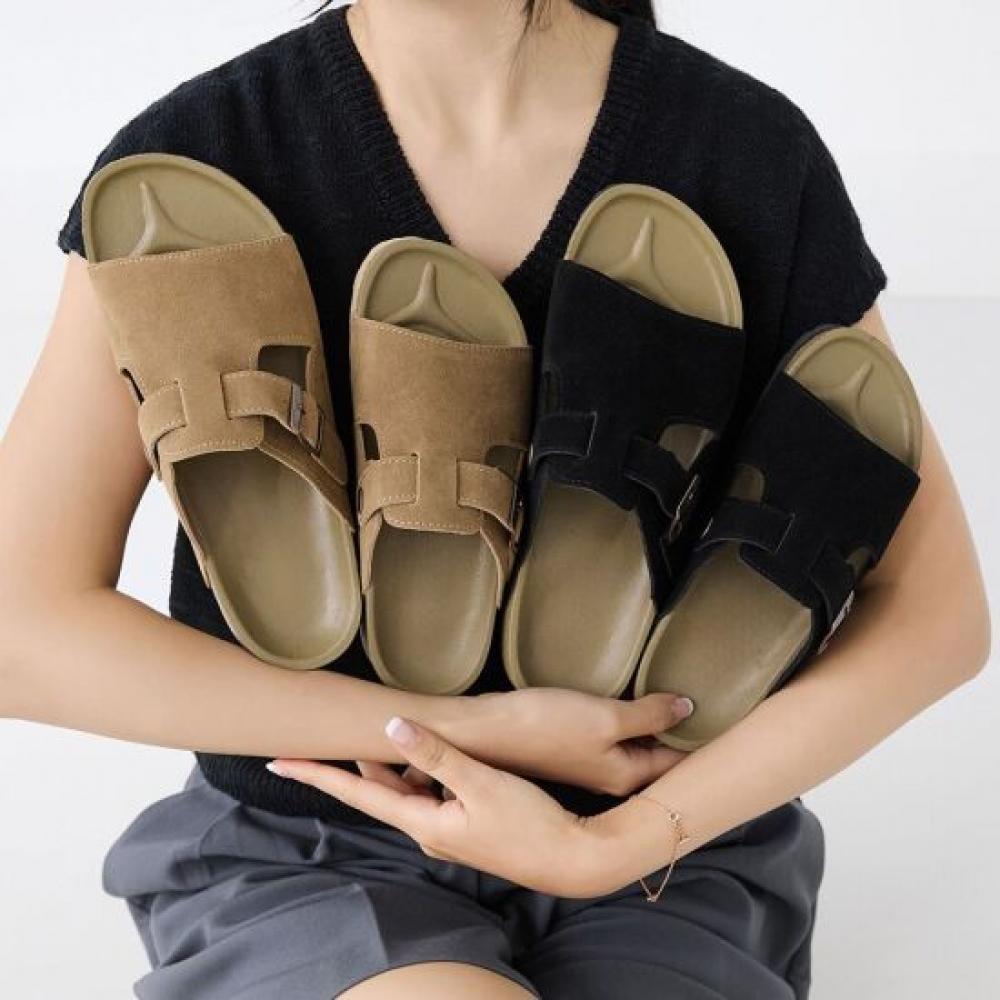 Jisyu Unisex Lightweight Buckle Slippers