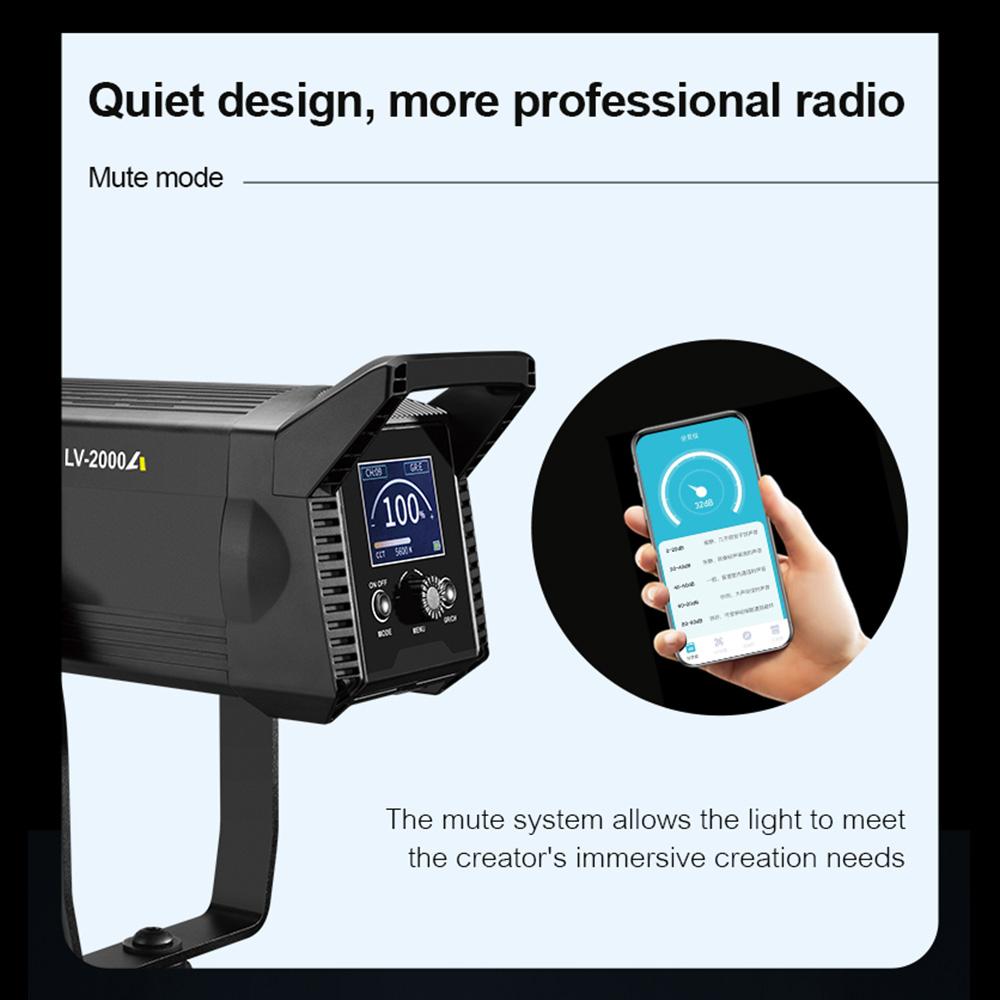 NiceFoto LV-2000A Двухцветный светодиодный светильник для видеосъемки, 200 Вт, высокая мощность для фотосъемки, 2700K-6500K, с регулируемой яркостью