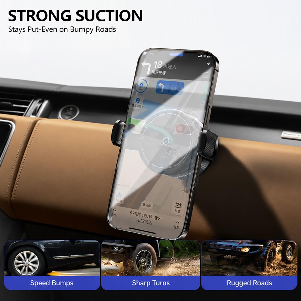 Magnetic Phone Holder Car Mount Telescopic Clip 360° Rotation Vacuum Suction Cup Strong Magnet Foldable for iPhone17 16 15Promax 6