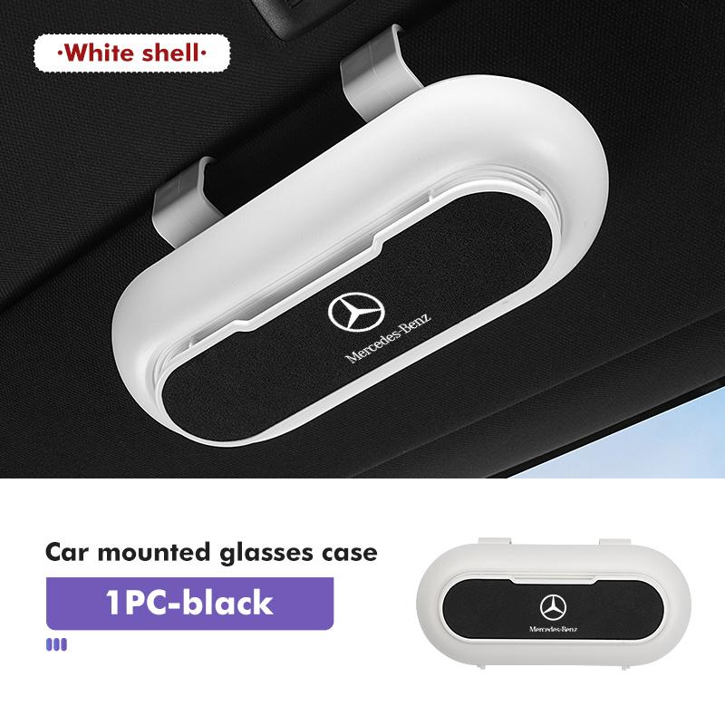Car Glasses Case Storage Box Auto Accessories Sun Visor Holder For Mercedes Benz AMG A C E S G Class W201 W210 W108 W204 W205 GY4