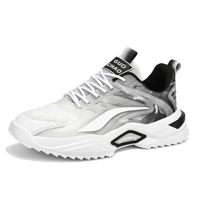 Spring new versatile casual breathable men's shoes heightened platform trendy shoes running sports shoes