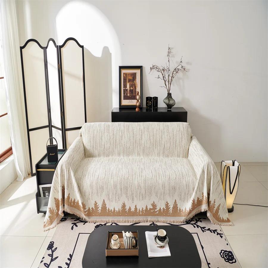 Полотенце для дивана из шенилла, полное покрытие, легкая роскошная ткань с защитой от царапин, нескользящая подушка для дивана, универсальный чехол для дивана, все включено