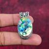 Abalone Shell 925 Solid Sterling Silver Pendant, Handmade Gemstone Jewelry Pendant, Gift For Mom
