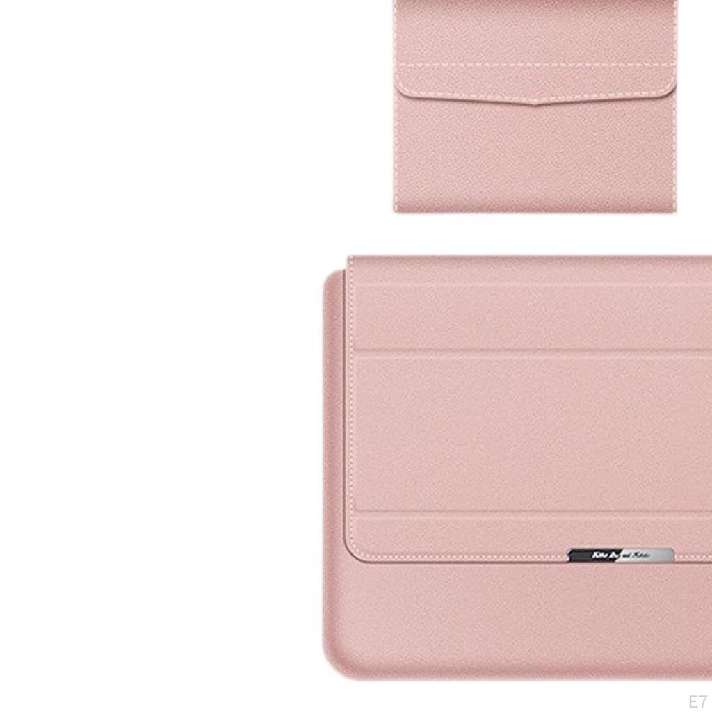 Laptop Sleeve Case Computer Bag Carrying PU Leather Stylish for 13/14inch with Invisible Stand