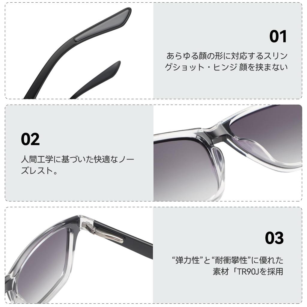 DOLLGER Polarized Sunglasses for Men and UV400 for and Gray Women, Ultra-Lightweight, Protection, Fishing, Mountaineering, Trekking, Hiking, Driving,