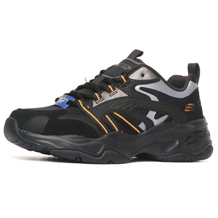 Skechers D'LITES 4.0 Мужские Черные Низкие Повседневные Кроссовки Сетчатые Кожаные Удобные Ретро 237410-BKOR