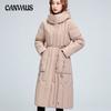 Женское однотонное хлопковое пальто больших размеров, зимняя утолщенная хлопковая куртка длиной до колена с капюшоном, длинная куртка
