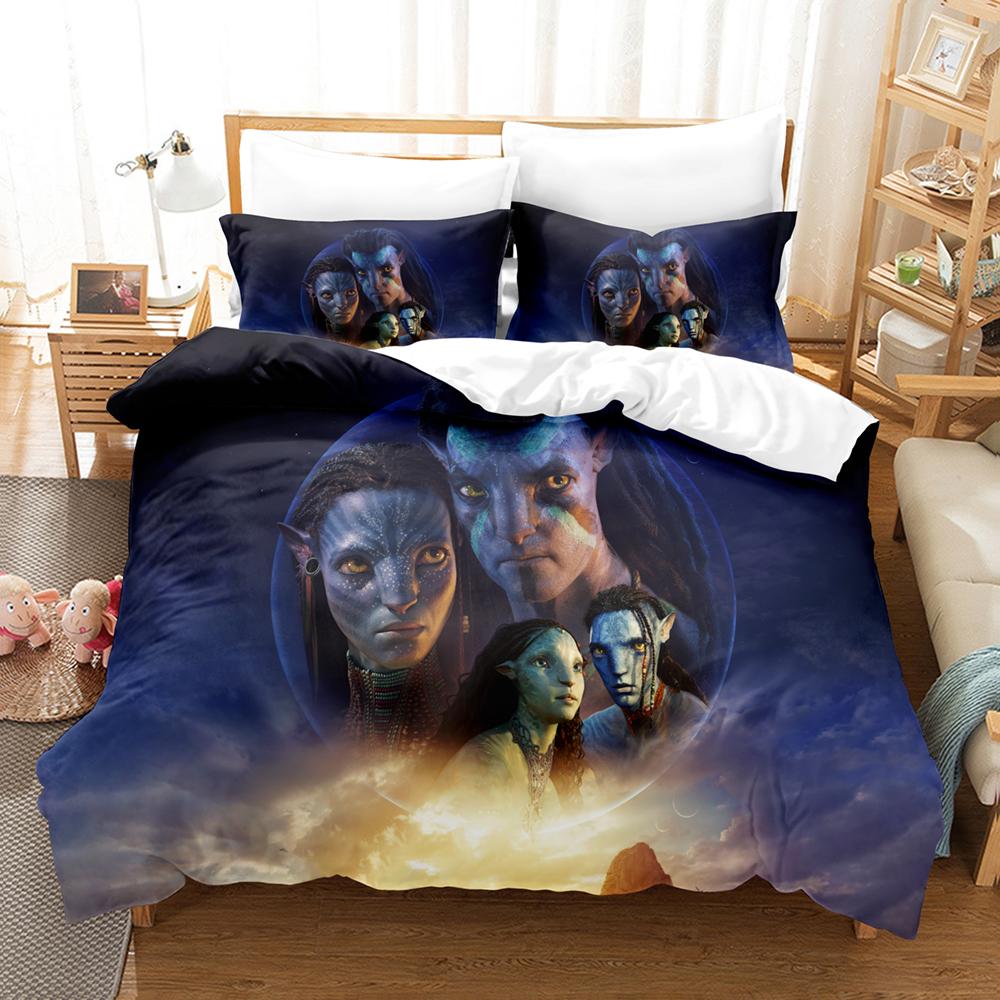 Cartoon Avatar Print Bedding Set 2D Printing Duvet Cover Pillowcase Queen King Quilt Cover
