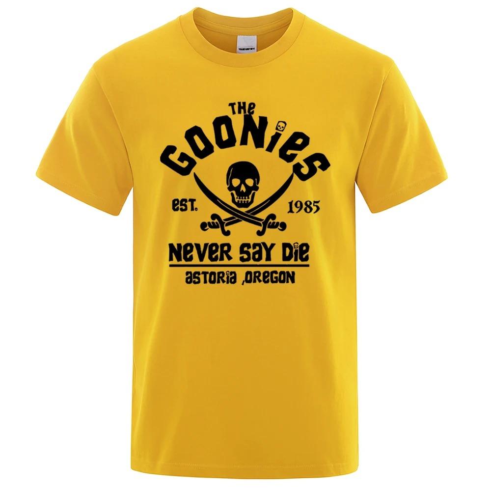Мужская футболка Oregon Pirate Flag Never Say Die Astoria Casual Хлопок Дышащая Короткий рукав Брендовые топы