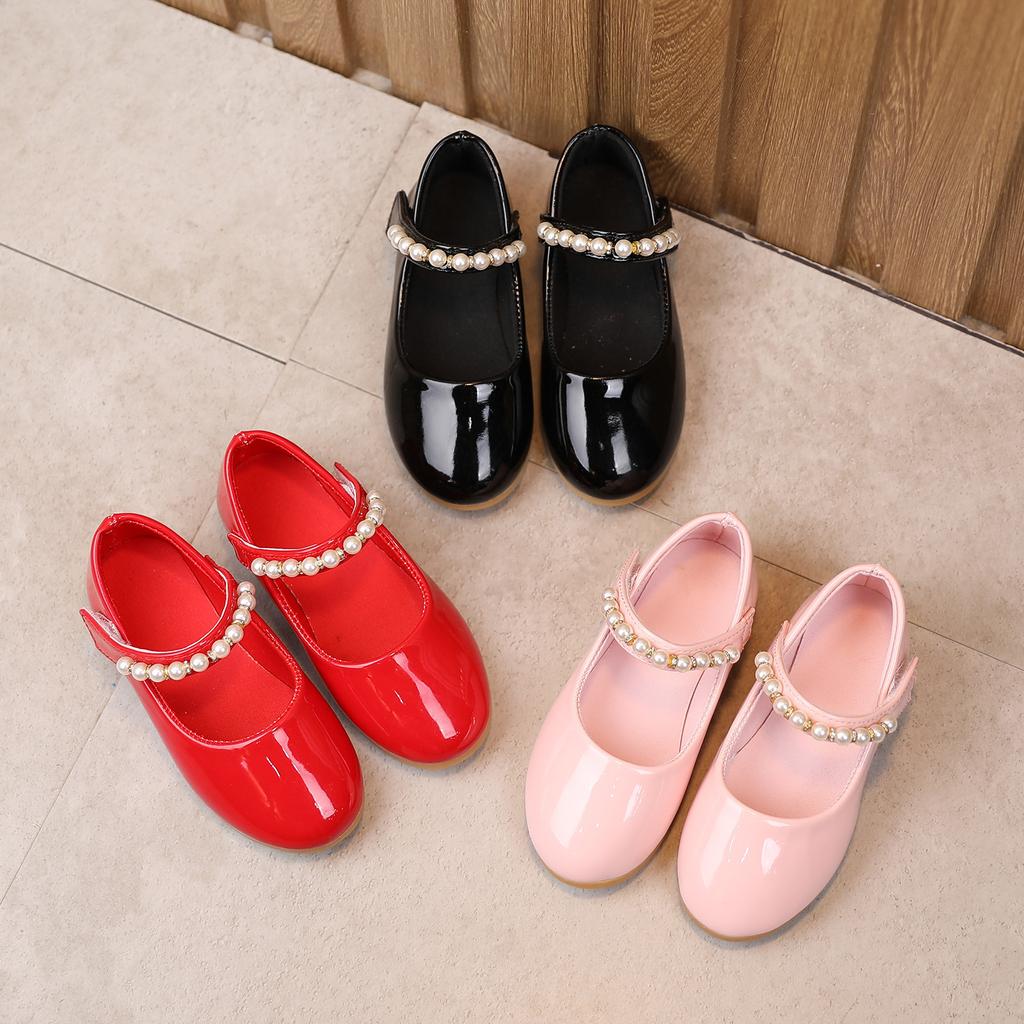 Детские однотонные студенческие туфли с цветочным узором для маленьких девочек, мягкие танцевальные туфли принцессы