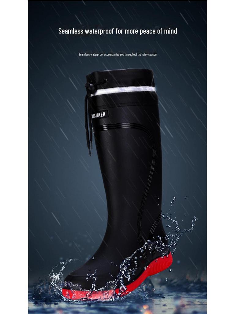 Водонепроницаемые нескользящие резиновые сапоги унисекс для работы и моды