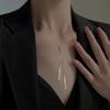 Triangular Geometric Adjustable Pull Pendant Necklace Long Tassel Sweater Chain Y-Shaped Minimalist Elegant Jewelry Gift