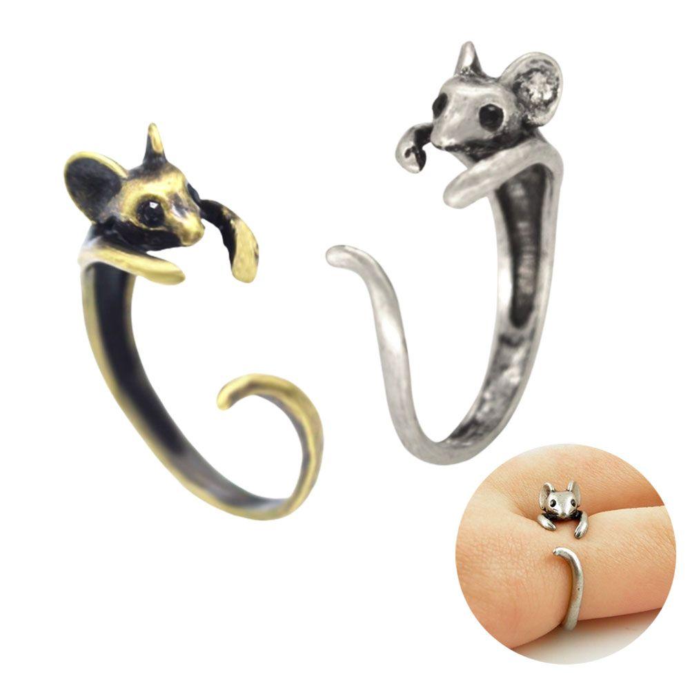 Модные украшения Животное Регулируемое кольцо Бохо Сплав Винтаж