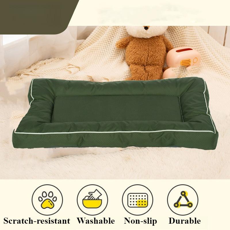 Bite-resistant Dog Mat Waterproof Durable Pet Sleeping Bed with Non‑Slip Base Washable Cat Cushion for Indoor Puppy & Adult Dogs