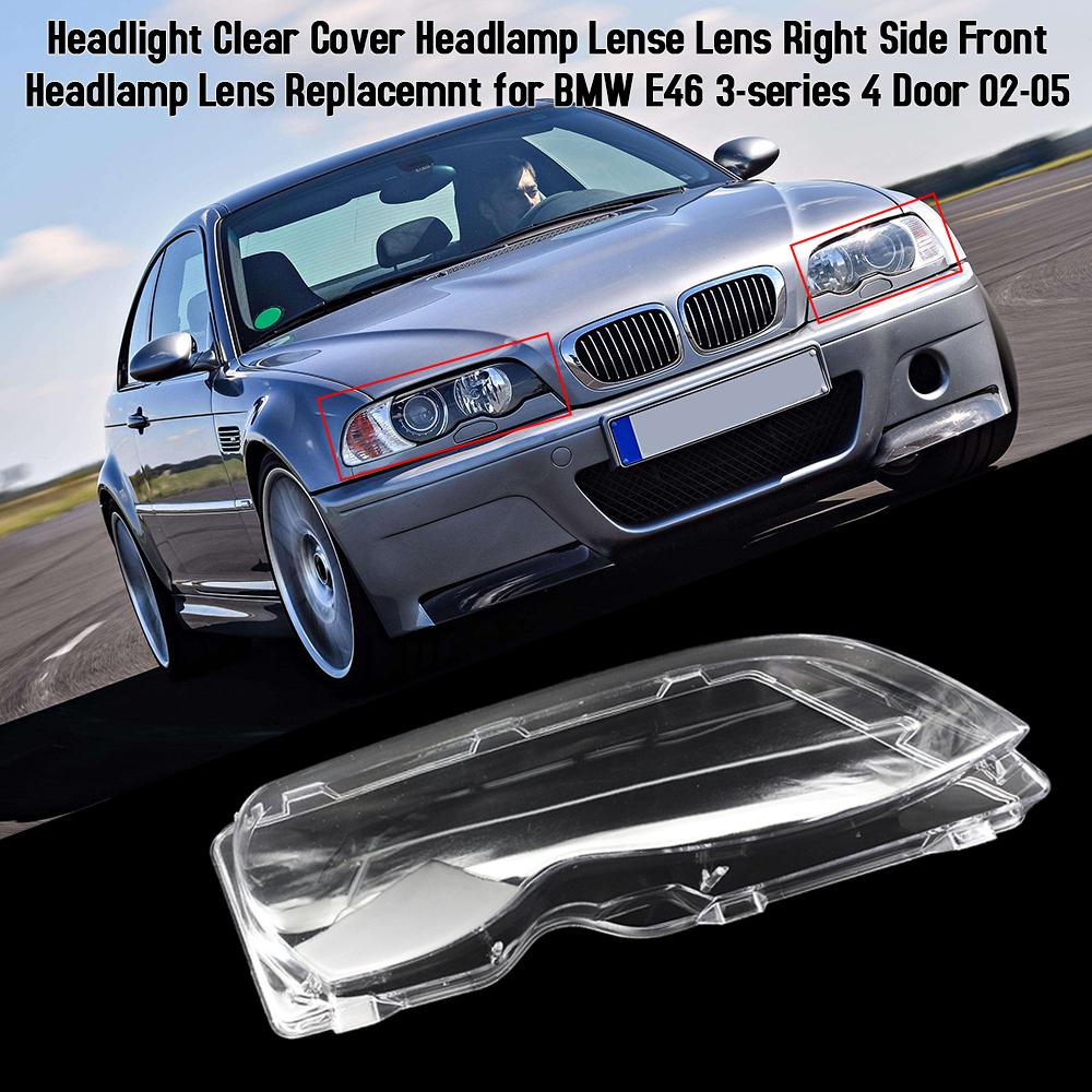 Одна пара прозрачных крышек для фар, линзы для передних фар, замена линз для BMW E46