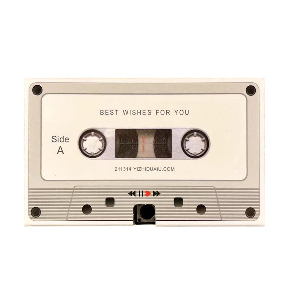60 Seconds Recordable Greeting Card Personalized DIY Cassette Tape Greeting Cards Music or Sound Voice Message