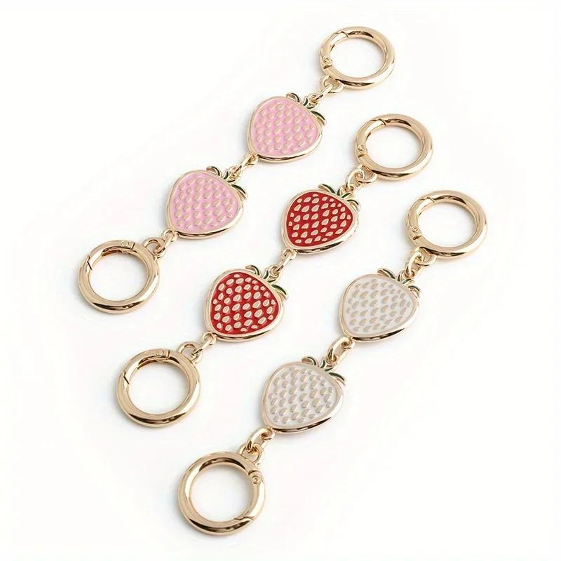 1PC Strawberry Extended Decorative Chain Wallet Crossbody Bag Shoulder Strap Chain Armpit Bag Diy Replacement Extension Chain