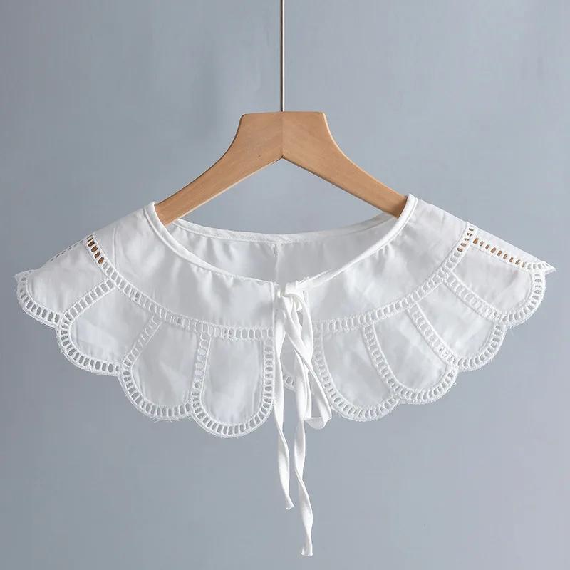 Fashion Cloud Shoulder Wraps Bowknots Fake Collar for Women Shirt Detachable Collars Lace Lapel Neckwear False Collars