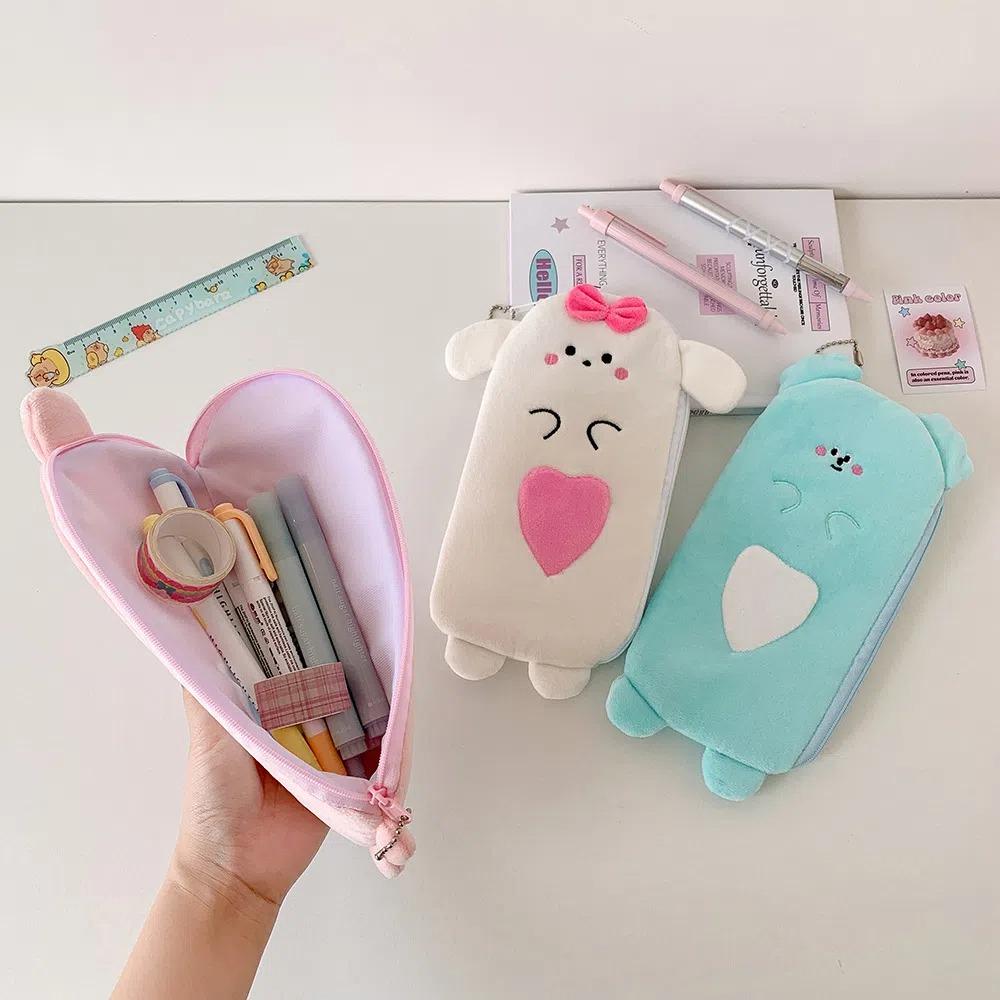 Watermelon Banana Animal Stationery Bag Plush Korean Style Pencil Case  Children