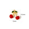 1 шт. Шармы Коллекция Flora из нержавеющей стали 304 С покрытием 18K золотом Красная эмаль Подвески Вишня Клубника Для самостоятельного изготовления ожерелий