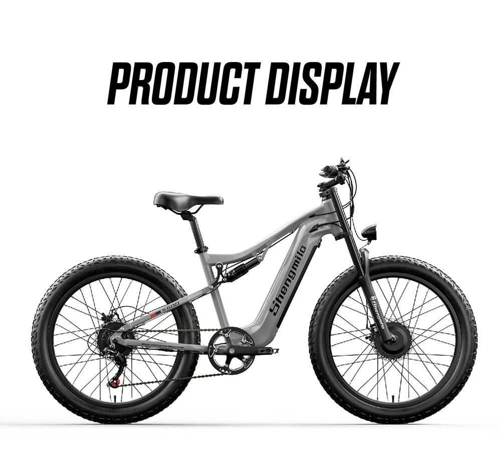 Shengmilo S600 Electric Bike - 2000W Dual Motor, Samsung 17.5Ah Battery, Shimano 7-Speed, Fat Tire 26×3.0 for All-Terrain Riding