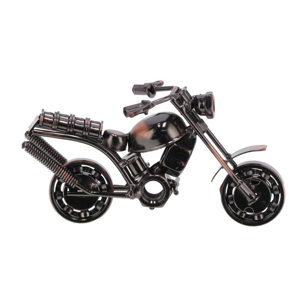 Bronze Mini Motorbike Desktop Ornament Automobile Interior Layout Decor