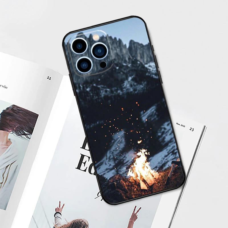 Кемпинг Природа Горы Чехол Для iPhone 14 13 12 11 15 16 Pro Max Plus XS Max X XR 7 8 Plus 13 12 Mini Чехол для Телефона