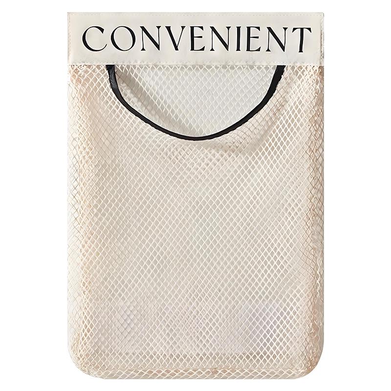 Настенная сетчатая сумка для хранения кухонных принадлежностей - Большое отверстие, Вместительный подвесной органайзер