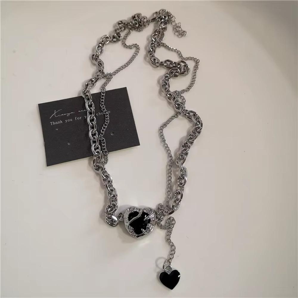 Street Vintage 90s Y2K Necklace Zinc Zinc Zinc Alloy Cross Pendant Halloween Punk Rock Necklace Men Women