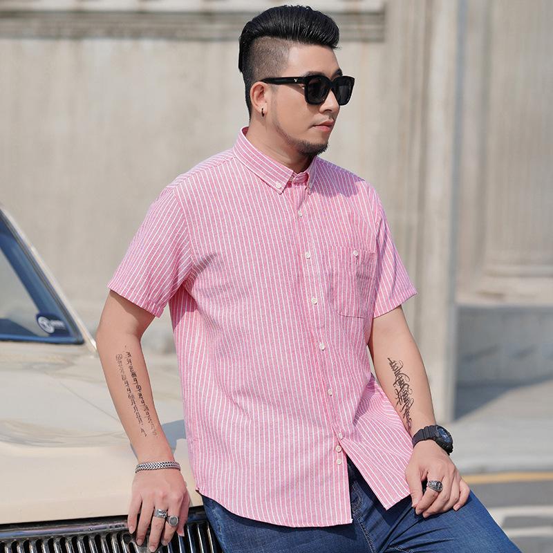 Striped Shirt Men 'S Formal Suit Business Slim Short -Sleeved Overalls Multicolor Shirt