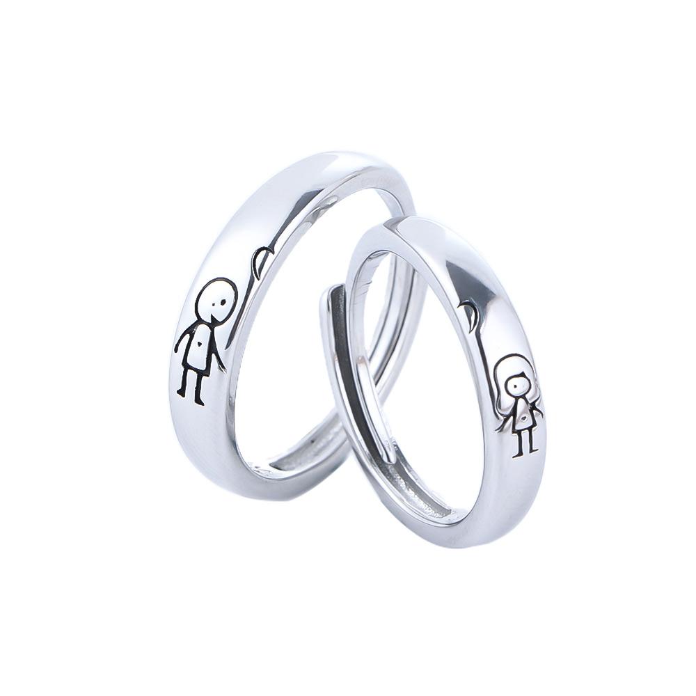 Подарок на День святого Валентина для пар, мальчиков и девочек, модные ювелирные изделия, обручальные кольца, кольца на пальцы, открытые кольца