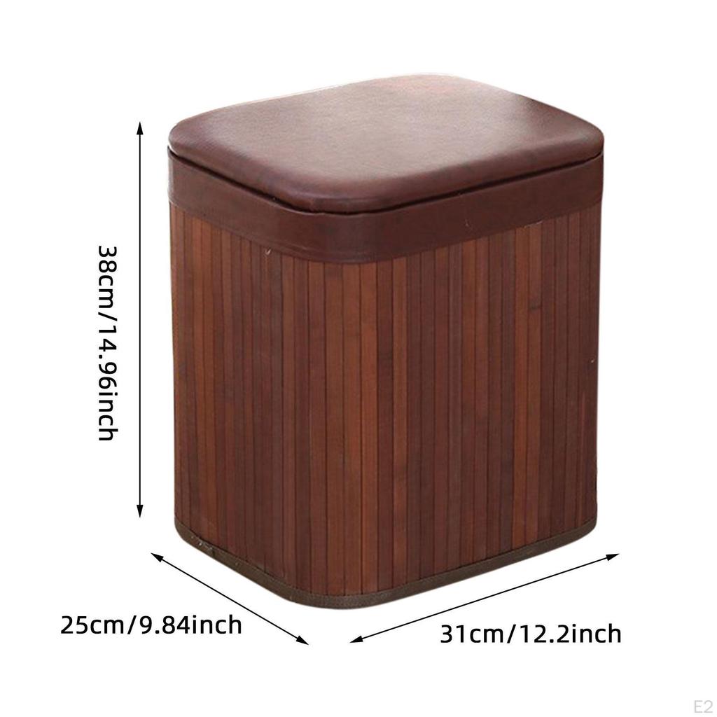 Stool Seat with Storage Footstool Foot Shoe Changing Ottoman for Entryway