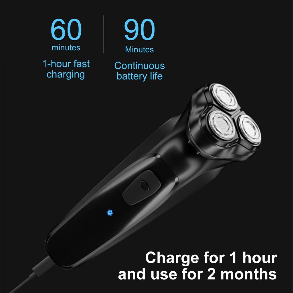 Электрическая бритва для мужчин, электробритва для лица у мужчин, водонепроницаемая бритва для влажного и сухого бритья с аккумулятором