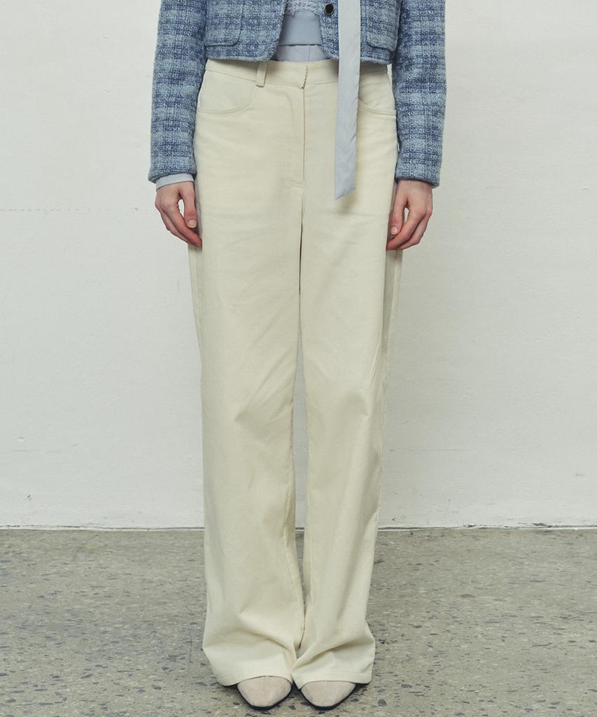SO IR Corduroy Wide Pants - Cream