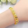 Delicate Love Heart Golden Bracelet Alloy Flower Hollow Bracelet Ornaments Hand Chain Chinese Style Bangles Ladies