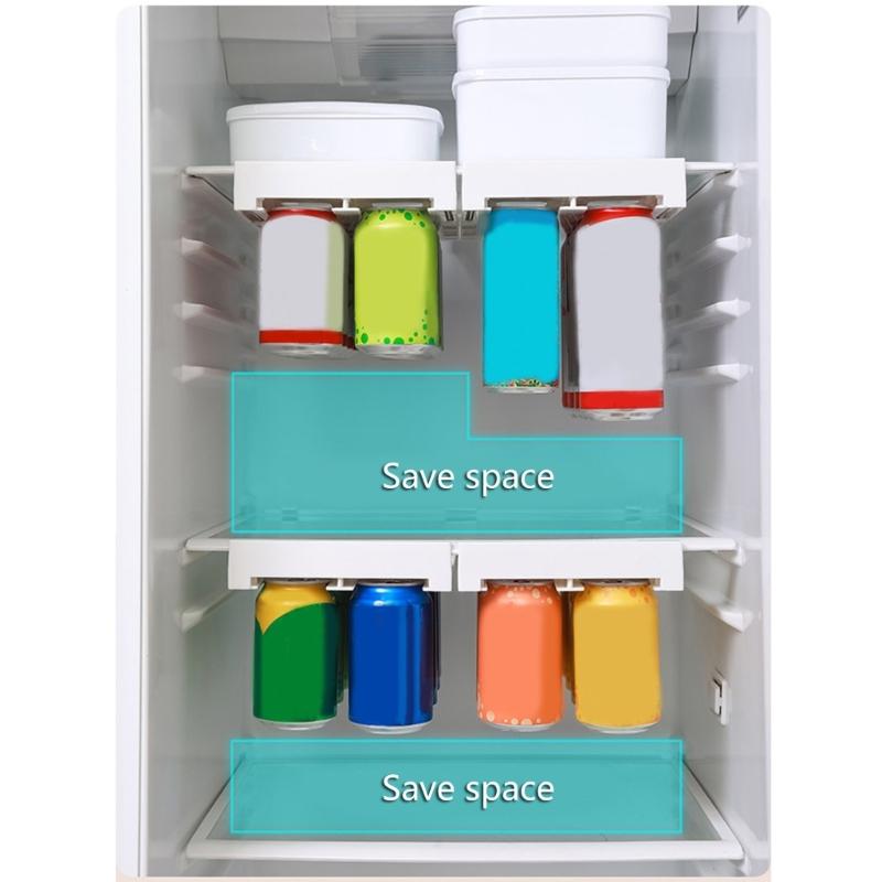 Refrigerator Slide Under Shelf Can Dispenser Hangings Drawer Storage Rack for Cans Beverages Holder Organizer Container
