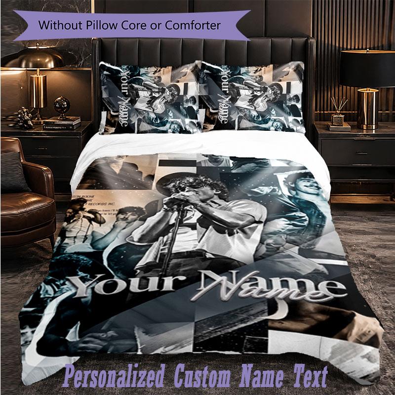 Personalized 3Pcs Bedding SetBenson Boone Custom Text Duvet Cover Pillowcase Set Bedroom Gift
