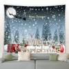 Home Christmas Tapestry Santa Claus Snowman Christmas Tree Holidays Living Room Bedroom Dormitory Room Tapestry