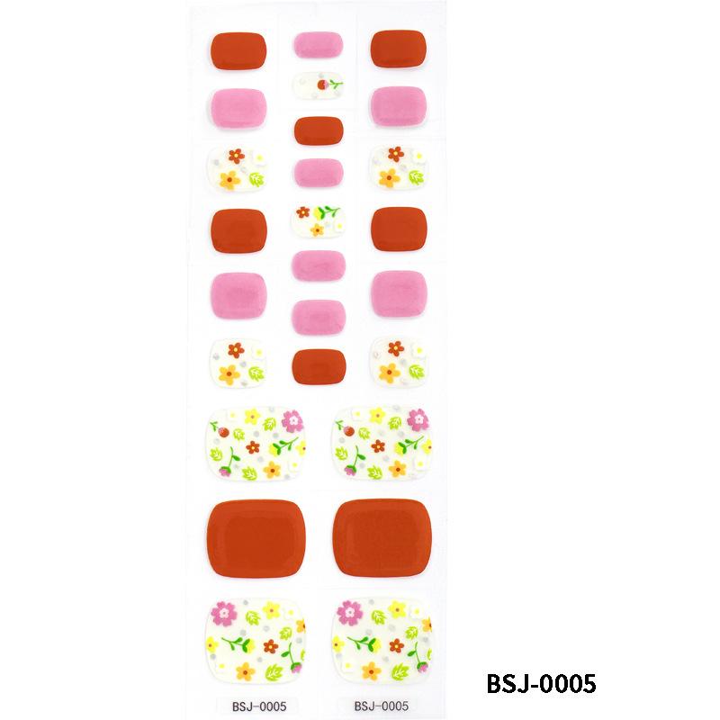 Semi-cured Manicure Stickers, Toenail Stickers, Bronzing Waterproof Toenail Stickers