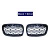 One Pair Diamond Kidney Grille Racing Grill For BMW X5 X6 E70 E71 2008-2013 Front Grills Car Styling Meteor Style Replacement